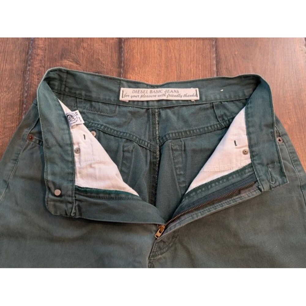 Diesel 5355 Patrol Relaxed Fit Tapered Leg Jeans Men's Sz 32 Green Made In Italy - Picture 8 of 12